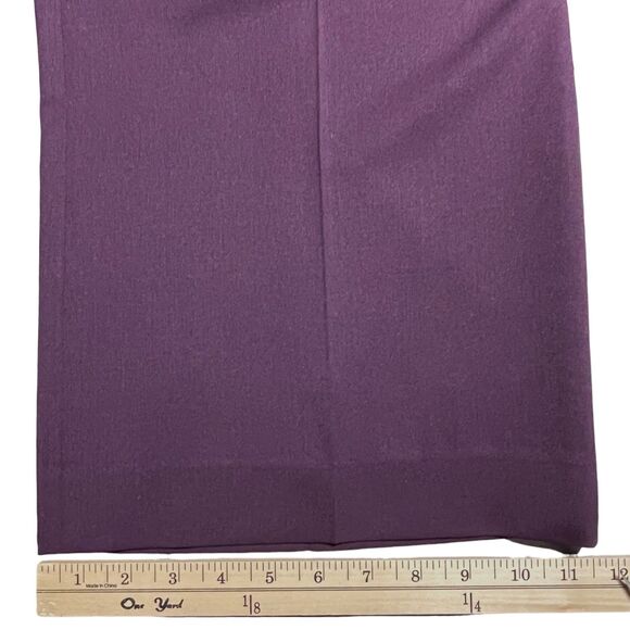 LAFAYETTE 148 Women Mensware Wool Dress Pant Size 16 Straight Leg Red Purple EUC - Picture 15 of 16